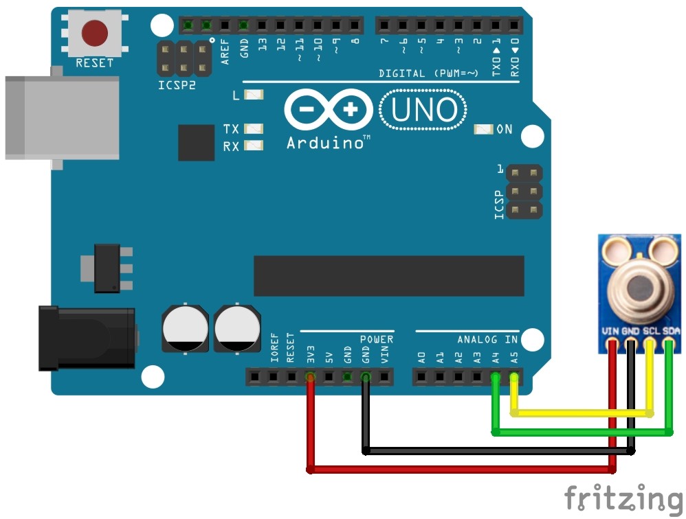 Sensore di temperatura contactless MLX90614ESF GY-906 - Makerslab Fablab